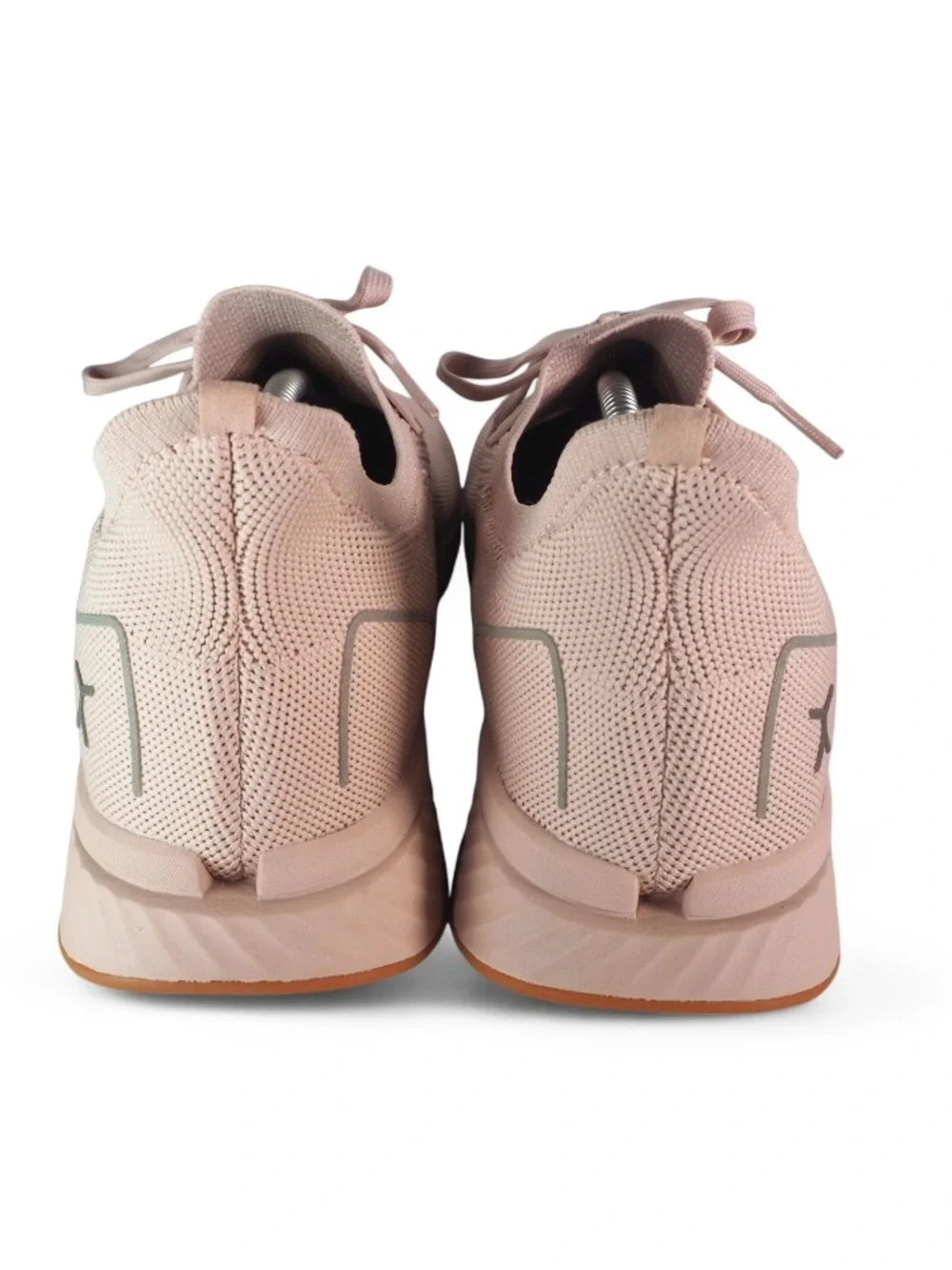 Flax Women’s Pink Knit Lace-Up Athletic Sneakers